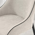 Lynton Walnut Effect Wood Dining Table with 4 Cream Beaumont Chairs