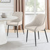Penrose Black Round Dining Table & 4 Cream Beaumont Chairs