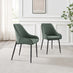 Lynton Large Walnut Effect Wood Dining Table + 4 Green Beaumont Chairs & Bench