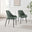 2x Beaumont Green Fabric Dining Chairs