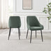 2x Beaumont Green Fabric Dining Chairs