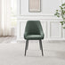Lynton Large Walnut Effect Wood Dining Table + 4 Green Beaumont Chairs & Bench