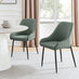 Lynton Large Walnut Effect Wood Dining Table + 4 Green Beaumont Chairs & Bench
