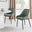 2x Beaumont Green Fabric Dining Chairs