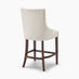 2x Belgravia Beige Fabric Bar Chairs Walnut Effect Legs