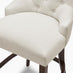 2x Belgravia Beige Fabric Bar Chairs Walnut Effect Legs