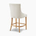 2x Belgravia Beige Fabric Bar Chairs Oak Effect Legs