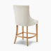 2x Belgravia Beige Fabric Bar Chairs Oak Effect Legs