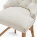 2x Belgravia Beige Fabric Bar Chairs Oak Effect Legs