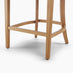 2x Belgravia Beige Fabric Bar Chairs Oak Effect Legs