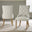 2x Belgravia Beige Fabric Dining Chairs With Oak Effect Legs