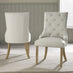 Aalto Whitewashed Wood Dining Table 6 Beige Belgravia Chairs