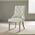 Padstow Cream Wooden Extending Dining Table & 4 Beige Belgravia Chairs