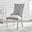 2x Belgravia Grey Velvet Scoop Knockerback Dining Chairs Silver Legs