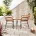 Belize Beige Rattan 2 Seat Garden Bistro Set