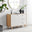 Bisset Off White and Wood Effect 1 Door and 3 Drawer Sideboard