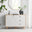 Bisset Off White and Wood Effect 1 Door and 3 Drawer Sideboard
