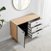 Bisset Off White and Wood Effect 1 Door and 3 Drawer Sideboard