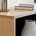 Bisset Off White and Wood Effect 2 Door Tall Storage Sideboard