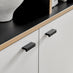 Bisset Off White and Wood Effect 2 Door Tall Storage Sideboard