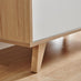 Bisset Off White and Wood Effect 2 Door Tall Storage Sideboard