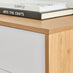 Bisset Off White and Wood Effect 5 Drawer Tall Chest of Drawers