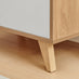 Bisset Off White and Wood Effect 5 Drawer Tall Chest of Drawers
