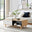 Bisset Rectangular 1 Drawer Storage Off White and Wood Effect Coffee Table
