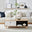 Bisset Rectangular 1 Drawer Storage Off White and Wood Effect Coffee Table