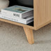 Bisset Rectangular 1 Drawer Storage Off White and Wood Effect Coffee Table