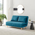 Bobby Blue Fabric Double Folding Sofa Bed