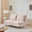 Bobby Pale Pink Velvet Double Folding Sofa Bed