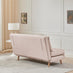 Bobby Pale Pink Velvet Double Folding Sofa Bed
