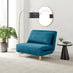 Bobby Blue Fabric Single Folding Sofa Bed