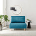 Bobby Blue Fabric Single Folding Sofa Bed