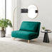 Bobby Green Velvet Single Folding Sofa Bed