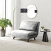 Bobby Grey Velvet Single Folding Sofa Bed