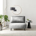 Bobby Grey Velvet Single Folding Sofa Bed