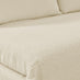 Bobby Off-White Boucle Fabric Double Folding Sofa Bed