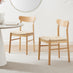 2x Bonnie Oak Effect and Rope Dining Chairs