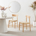 2x Bonnie Oak Effect and Rope Dining Chairs