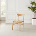 2x Bonnie Oak Effect and Rope Dining Chairs