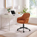 Booker Orange Velvet Swivel Office Chair
