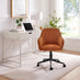 Booker Orange Velvet Swivel Office Chair