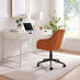 Booker Orange Velvet Swivel Office Chair