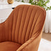 Booker Orange Velvet Swivel Office Chair