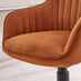 Booker Orange Velvet Swivel Office Chair