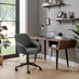 Booker Black Faux Leather Swivel Office Chair