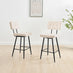2x Braxton Cream Boucle Fabric Counter Stools