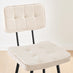 2x Braxton Cream Boucle Fabric Counter Stools